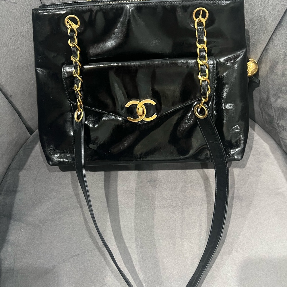 24k gold hardware Chanel vintage tote bag - Picture 1 of 17